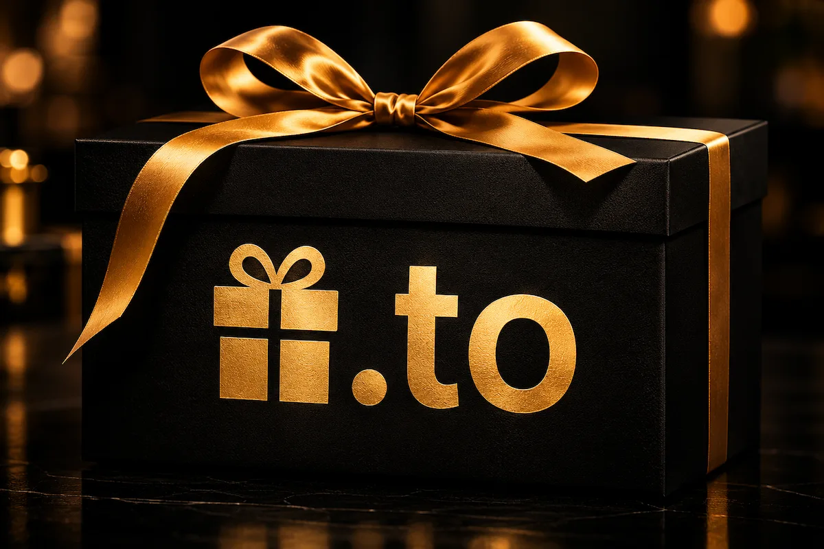 🎁.to printed on luxury gift packaging