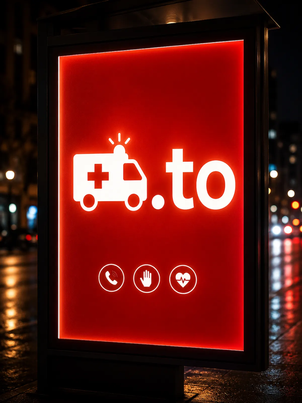 🚑.to displayed on a public safety poster